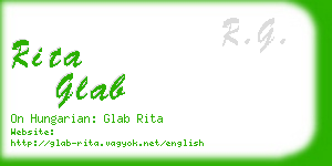 rita glab business card